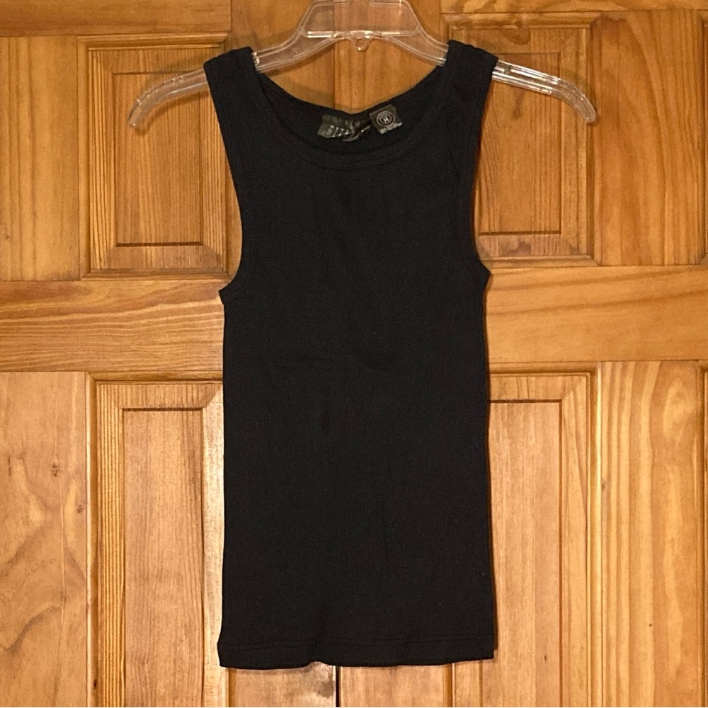 NWOT Vintage 80s Gitano Stretch Tank Top Black Size M Medium
